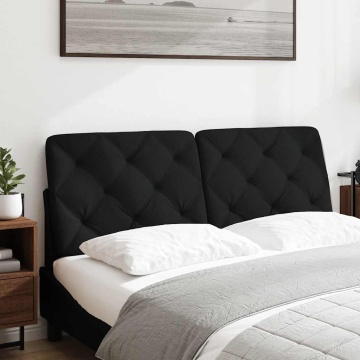 Pernă pentru tăblie de pat, negru, 140 cm, material textil - Img 2