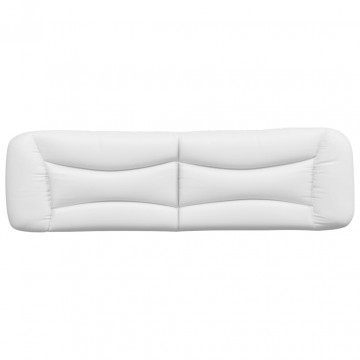 Pernă pentru tăblie pat, alb, 180 cm, piele artificială - Img 7
