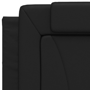 Pernă pentru tăblie pat, negru, 90 cm, piele artificială - Img 7