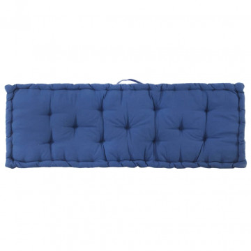 Pernă podea canapea din paleți, bleu, 120 x 40 x 7 cm, bumbac - Img 4
