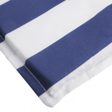 Pernă șezlong cu dungi albastre și albe, țesătură Oxford - Img 6