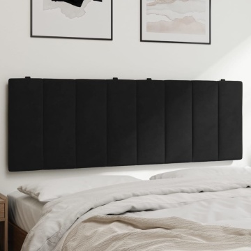 Pernă tăblie de pat, negru, 120 cm, catifea - Img 1