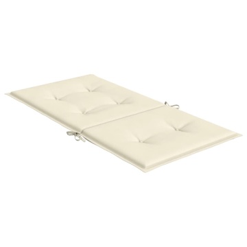 Perne cu spătar mic, 6 buc., crem, 100x50x3 cm, textil oxford - Img 8