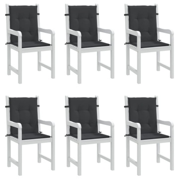 Perne cu spătar mic, 6 buc., negru, 100x50x3 cm, textil oxford - Img 4