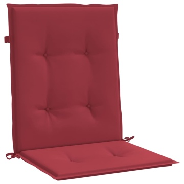 Perne cu spătar mic, 6 buc. roșu vin 100x50x3 cm textil oxford - Img 3