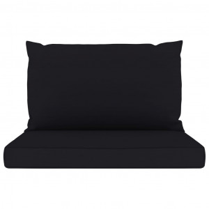 Perne de canapea din paleți, 2 buc., negru, material textil - Img 3