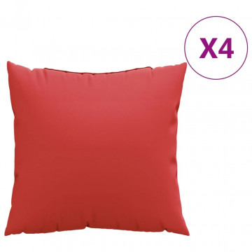 Perne decorative, 4 buc., roșu, 40 x 40 cm, material textil - Img 2