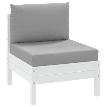 Perne pentru canapea din paleți, 2 buc., gri, material textil - Img 3