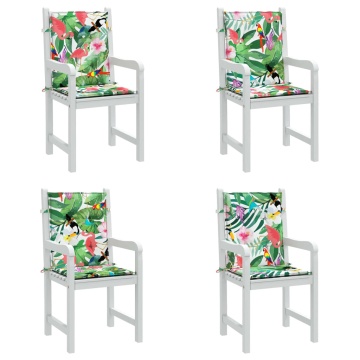 Perne pentru scaune cu spătar jos, 4 buc, multicolor, textil - Img 3