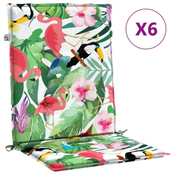 Perne pentru scaune cu spătar jos, 6 buc, multicolor, textil - Img 2