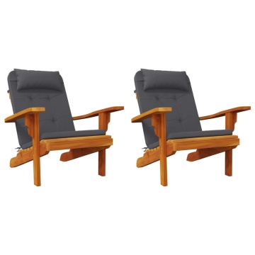 Perne scaun Adirondack, 2 buc, antracit, țesătură Oxford - Img 4