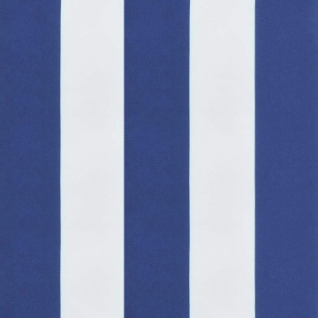 Perne scaun grădină 4 buc dungi albastru&alb 50x50x3 cm, textil - Img 7