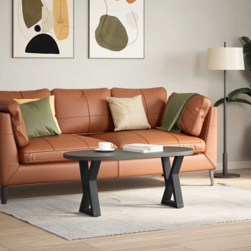 Picioare măsuță de cafea 2 buc Negru 38x(42-43,3) cm Oțel - Img 2