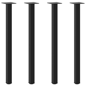 Picioare măsuță de cafea 4 buc Negru 72-74 cm Oțel - Img 2
