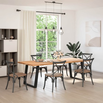 Picioare pentru masă în formă U 2 buc Negru 70x(72-73) cm Oțel - Img 3