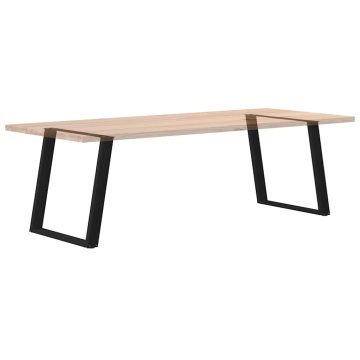 Picioare pentru masă în formă U 2 buc Negru 70x(72-73) cm Oțel - Img 7