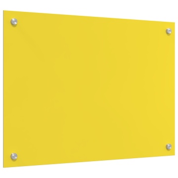 Placă backsplash pentru bucătărie galben 70x50x0,6 cm din sticlă securizată - Img 4