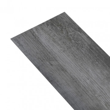 Plăci de pardoseală autoadezive, gri lucios, 5,02 m², PVC, 2 mm - Img 3