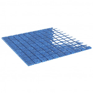 Plăci mozaic autoadezive 11 buc. albastru 30x30 cm sticlă - Img 4