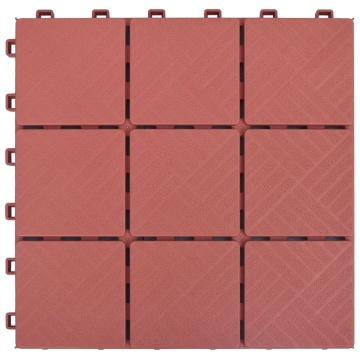 Plăci pardoseală, 10 buc., roșu, 30,5 x 30,5 cm, plastic - Img 5