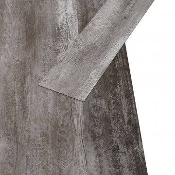 Plăci pardoseală autoadezive lemn maro mat 5,02 m² PVC 2 mm - Img 3