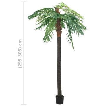 Plantă artificială palmier phoenix cu ghiveci, verde, 305 cm - Img 5