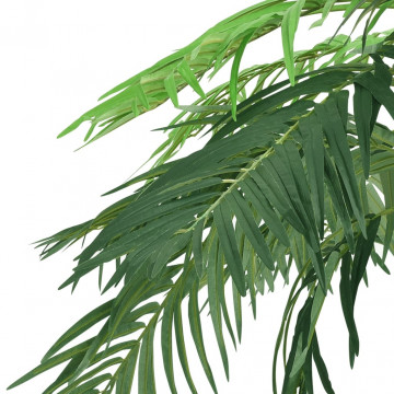 Plantă artificială palmier phoenix cu ghiveci, verde, 305 cm - Img 3