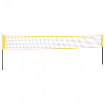 Plasă de badminton, galben și negru, 600x155 cm, țesătură PE - Img 2