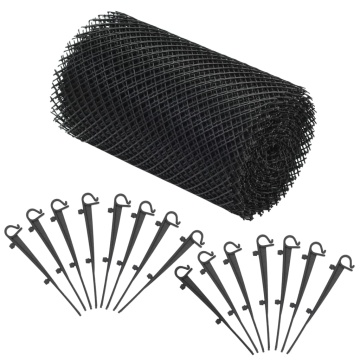 Plasă de jgheab cu cleme, 4 buc., 1,08 ㎡, HDPE - Img 2