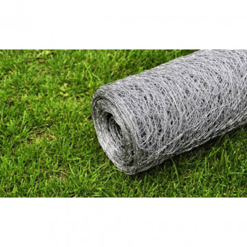 Plasă de sârmă găini, argintiu, 25 x 0,75 m, oțel galvanizat - Img 4