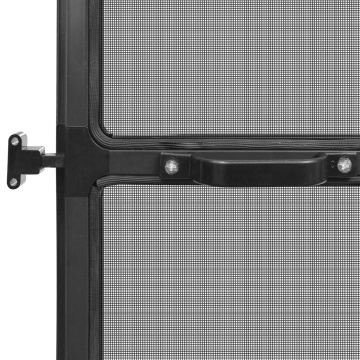Plasă insecte cu balamale pentru uși, antracit, 100 x 215 cm - Img 5