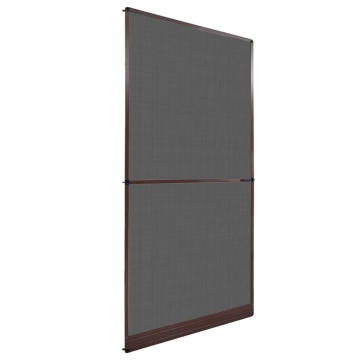 Plasă insecte cu balamale pentru uși, maro, 120 x 240 cm - Img 1