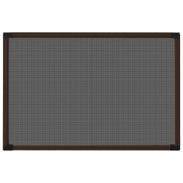 Plasă insecte extensibilă pentru ferestre, maro, (75-143)x50 cm - Img 4