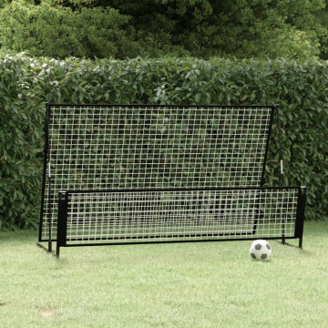 Poartă de fotbal de ricoșeu 2-în-1, 202x104x120 cm, oțel - Img 1
