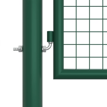 Poartă de grădină din plasă, verde, 400 x 125 cm, oțel - Img 6