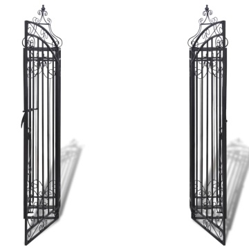 Poartă de grădină ornamentală, fier forjat, 122 x 20,5 x 134 cm - Img 3