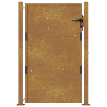 Poartă pentru grădină, 105x130 cm, oțel corten - Img 4