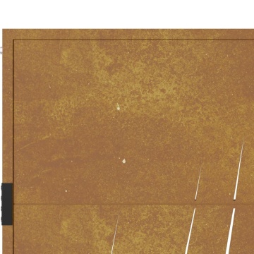 Poartă pentru grădină, 105x205 cm, oțel corten, model iarbă - Img 7