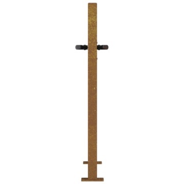 Poartă pentru grădină, 105x80 cm, oțel corten, model iarbă - Img 5