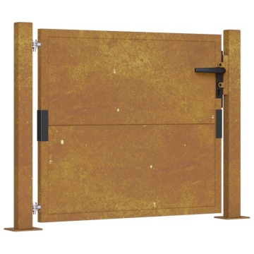 Poartă pentru grădină, 105x80 cm, oțel corten - Img 2