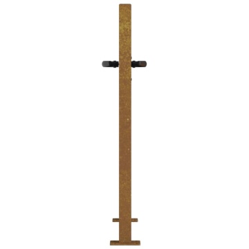 Poartă pentru grădină, 105x80 cm, oțel corten - Img 5