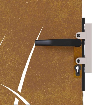 Poartă pentru grădină, 85x175 cm, oțel corten, model iarbă - Img 6