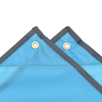 Poncho de ploaie cu glugă, design 2 în 1, albastru, 223x145 cm - Img 5