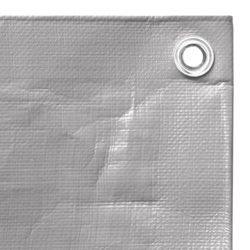 Prelată 260 g/m², gri, 2x3 m, HDPE - Img 4