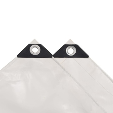 Prelată 650 g/m² 4 x 7 m Alb - Img 3