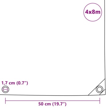 Prelată 650 g/m² 4 x 8 m Albastru - Img 5