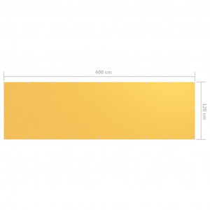 Prelată balcon galben 120x400 cm țesătură Oxford - Img 5
