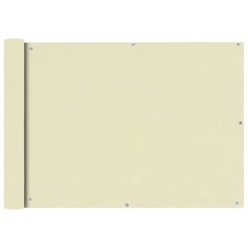 Prelată balcon, material textil oxford, 75 x 400 cm, crem - Img 1