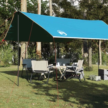 Prelată de camping, albastru, 460x305x210 cm, impermeabilă - Img 1