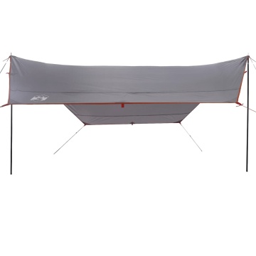Prelată de camping gri/portocaliu, 430x380x210 cm, impermeabilă - Img 4